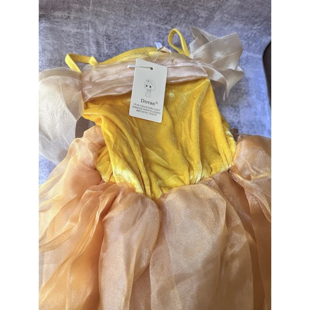 Girls Cinderella Costumes Halloween Princess Dress Up Fancy 6-7T
